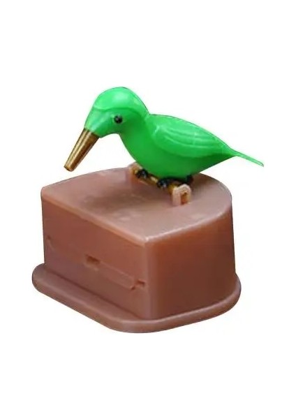 Pembe Yeşil Kuş Sevimli Kuş Şekli Kürdan Tutucu Konteyner Otomatik Kürdan Dağıtıcı Kürdan Saklama Kutusu Masa Kürdan Kutusu Ev Dekor (Yurt Dışından)