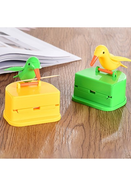 Sarı Kuş Güzel Kuş Kürdan Kutusu Otomatik Pres Tipi Seçim Diş Tutucu Kutusu Kürdan Dağıtıcı Masaüstü Süs Mutfak Bar Malzemeleri (Yurt Dışından) modelleri