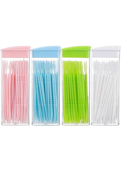 Gösterildiği Gibi Diş Ipi Seçtikleri Tek Kullanımlık Kürdan Diş Çubuk Silikon Her Iki Uç Arayüz (Yurt Dışından) modelleri