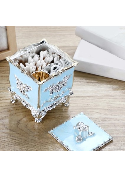 06 Pamuklu Çubukla Saklama Kutusu Kapaklı Çubukla Tutucu Pamuk Topları Kavanoz Pamuklu Çubukla Dağıtıcı Kutusu Kozmetik Organizatörler (Yurt Dışından) fırsatları