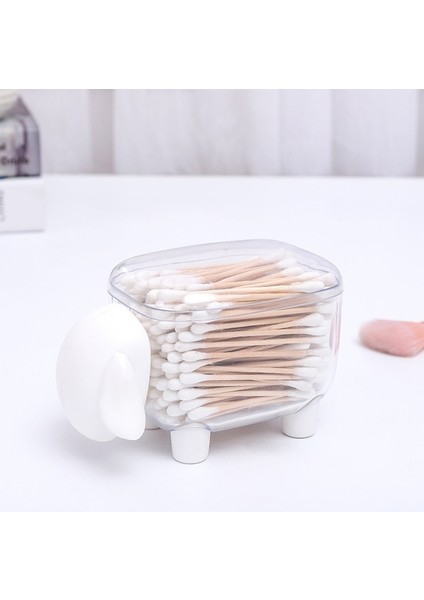 Beyaz 3D Karikatür Koyun Kürdan Pamuklu Çubuk Konteyner Saklama Kutusu Masaüstü Çeşitli Eşyalar Organize Depolama Iskandinav Ev Dekorasyon (Yurt Dışından)