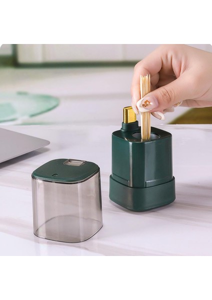 Kırmızı Basma Otomatik Kürdan Kutusu Mühürlü Büyük Kapasiteli Toz Geçirmez Pres Tipi Kürdan Dispenseri Ev Aksesuarları Для Зубочисток (Yurt Dışından) fırsatları