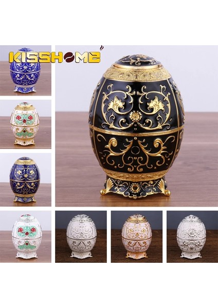 F 10*7.5 cm Söğüt Avrupa Tarzı Otomatik Kürdan Kutusu Moda Yumurta Metal Vintage Kürdan Tutucu Kürdan Dağıtıcı Kutuları (Yurt Dışından)