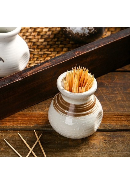 1 Adet Tarzı Bir Japon Retro Seramik Kürdan Tutucu Basit Pamuklu Çubuk Depolama Kavanoz Otel Restoran Masa Süsleri Ev Kürdan Kavanoz (Yurt Dışından) indirimleri
