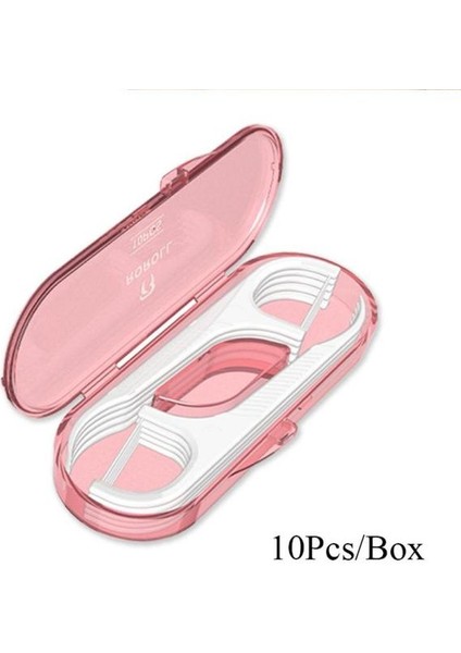 Pembe 10 Adet/kutu Plastik Otomatik Taşınabilir Diş Pensesinde Saklama Kutusu Ipi Çekme Dağıtıcı Ipi Diş Temizleyici Depolama Tüpü (Yurt Dışından)