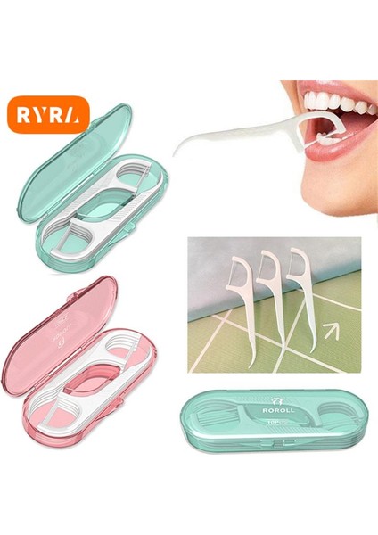 Pembe 10 Adet/kutu Plastik Otomatik Taşınabilir Diş Pensesinde Saklama Kutusu Ipi Çekme Dağıtıcı Ipi Diş Temizleyici Depolama Tüpü (Yurt Dışından) fiyatları