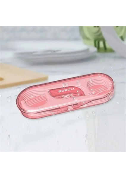 Pembe 10 Adet/kutu Plastik Otomatik Taşınabilir Diş Pensesinde Saklama Kutusu Ipi Çekme Dağıtıcı Ipi Diş Temizleyici Depolama Tüpü (Yurt Dışından) indirimleri