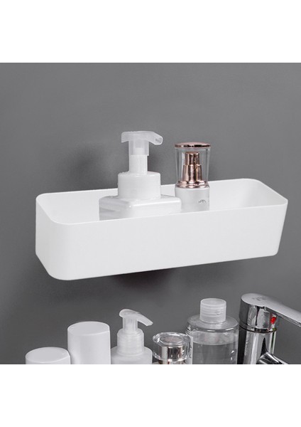 Minimalist Beyaz Duvara Monte Çeşitli Eşyalar Konteyneri Kapaksız Kendinden Yapışkanlı Bulaşıklık Lavabo Alt Bulaşıklık Küçük Lavabo Üzeri (Yurt Dışından)
