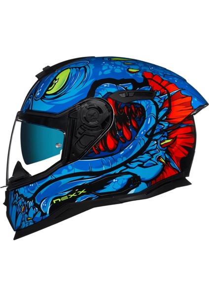 SX.100R Abısal Mavi Kapalı Kask
