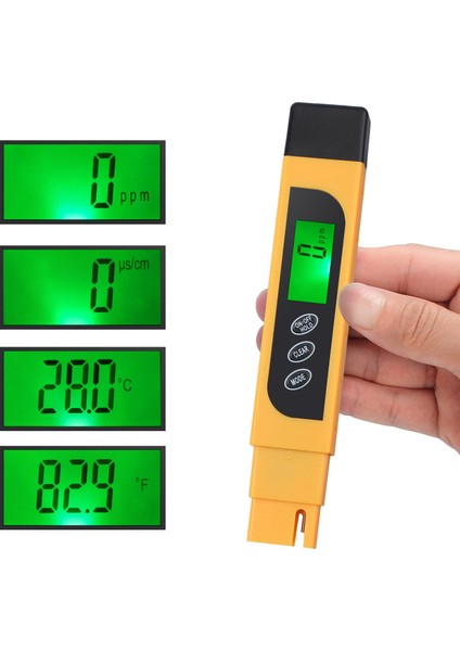 Proster Dijital LCD Ph Ölçer Tds Ec Su Saflığı Ppm Filtre Sıcaklık Test Cihazı Kalem 3 In 1 Tds ve Ec Metre + Ph Test Cihazı Kalem (Yurt Dışından) fiyatları