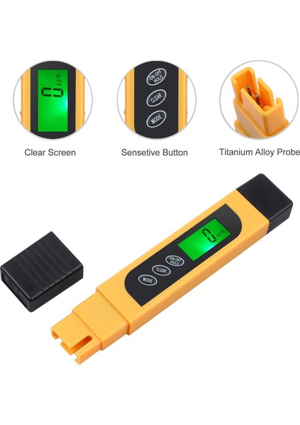 Proster Dijital LCD Ph Ölçer Tds Ec Su Saflığı Ppm Filtre Sıcaklık Test Cihazı Kalem 3 In 1 Tds ve Ec Metre + Ph Test Cihazı Kalem (Yurt Dışından) modelleri