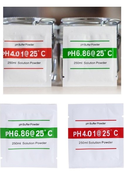 Yeni Ootdty 20 Adet Ph Tampon Solüsyon Tozu Ph Test Cihazı Ölçü Kalibrasyonu 4.01 6.86 250 ml Her Paket Hacmi (Yurt Dışından) fiyatları