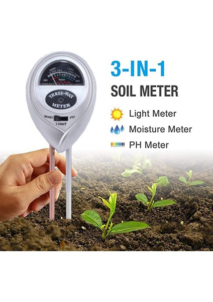 3 In1 Ph Test Cihazı Su Nem Işık Testi Asitlik Nem Güneş Işığı Ölçer Bahçe Çiçek Nemli Test Cihazları Enstrüman Aracı (Yurt Dışından)