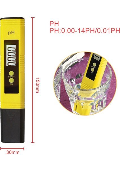 Yüksek Doğruluk 0.01PH Dijital Ph Ölçer Test Cihazı Tds Metre Kalem 0-14PH/0-9990 Ppm Içme/gıda/laboratuvar Ph Su Saflığı Monitörü (Yurt Dışından)