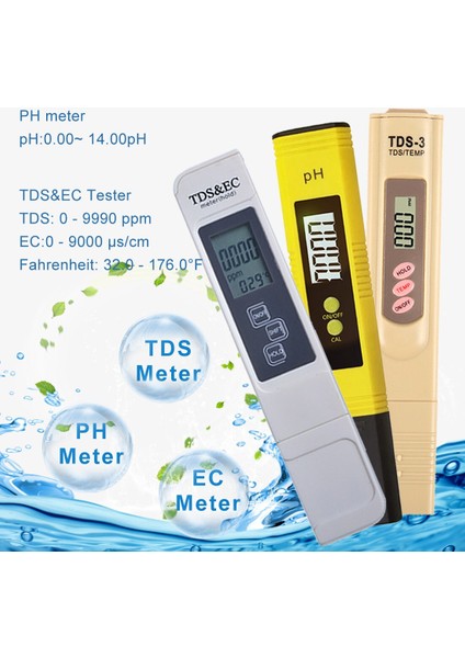 Yüksek Doğruluk 0.01PH Dijital Ph Ölçer Test Cihazı Tds Metre Kalem 0-14PH/0-9990 Ppm Içme/gıda/laboratuvar Ph Su Saflığı Monitörü (Yurt Dışından) modelleri