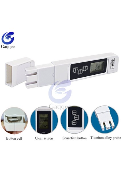 Tds Ec Metre Sıcaklık Test Cihazı Kalem 3 In1 Fonksiyonu Iletkenlik Su Kalitesi Ölçüm Aracı Tds&ec Test Cihazı 0-9990PPM 15% (Yurt Dışından) fırsatları