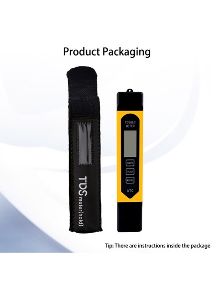 Yeni 3 In 1 Çok Fonksiyonlu Dijital Tds Ec Metre Sıcaklık Atc Test Cihazı Kalem Iletkenlik Su Ölçüm Analizörü Arkadan Aydınlatmalı (Yurt Dışından)