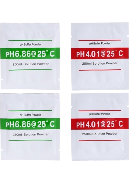 Test Ölçer Ölçü Kalibrasyonu Için 4 Adet Ph Tampon Çözeltisi Tozu Ph 4.01 6.86-M20 (Yurt Dışından)