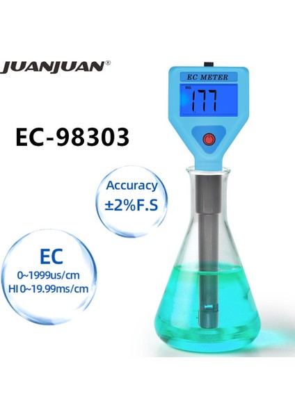 Dijital Ec Metre Test Cihazı Su Kalitesi Monitörü EC-98303 Havuzlar Içme Suyu Akvaryumları Için Su Analizörü LCD Ekran 40% Kapalı (Yurt Dışından)