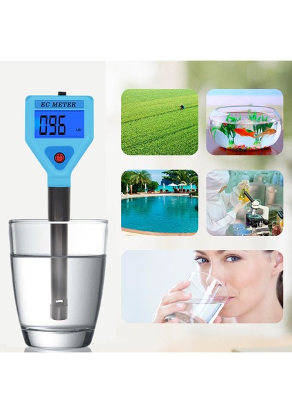 Dijital Ec Metre Test Cihazı Su Kalitesi Monitörü EC-98303 Havuzlar Içme Suyu Akvaryumları Için Su Analizörü LCD Ekran 40% Kapalı (Yurt Dışından)
