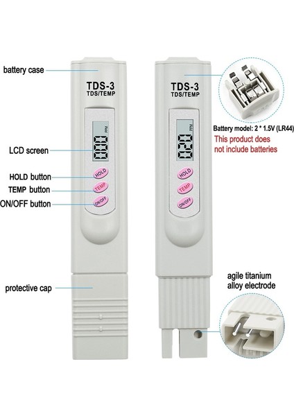 Taşınabilir Dijital LCD Tds Metre Kalem Yüksek Hassasiyetli Asitlik Ölçer Tds Izleme Cihazı Su Kalitesi Test Ekipmanı (Yurt Dışından) modelleri