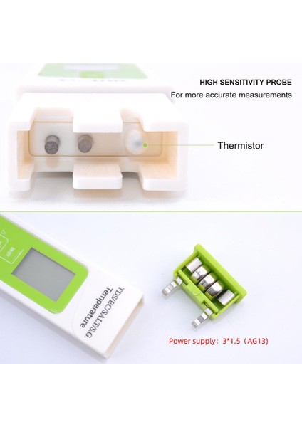 Yieryi 5 In 1 Tds/ec/tuzluluk/sg/sıcaklık Ölçer Havuzlar, Içme Suyu, Akvaryumlar Için Dijital Su Kalitesi Monitör Test Cihazı (Yurt Dışından) indirimleri