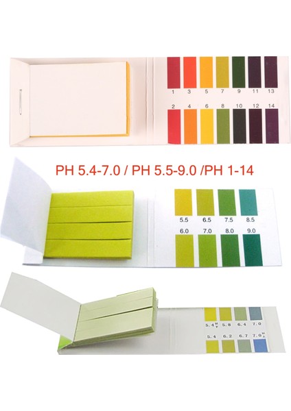 80 Şerit Ph 5.4-7.0, Ph 5.5-9.0, Ph 1 -14 Alkali Test Kağıtları Şeritler Gösterge Laboratuvarı Malzemeleri Bitki, Su Için Turnusol Test Kiti (Yurt Dışından) fiyatları