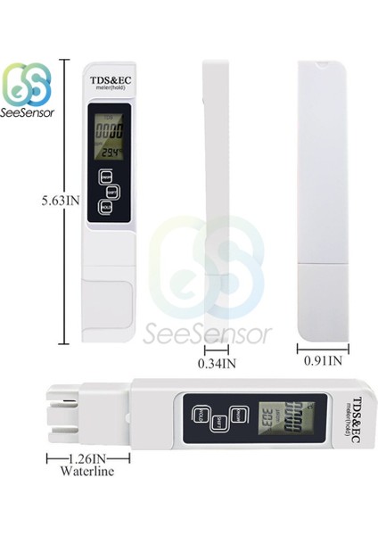 Tds Ec Metre Sıcaklık Test Cihazı Kalem Tds & Ec Test Cihazı 0-9990PPM 3 In1 Fonksiyonlu Iletkenlik Su Kalitesi Ölçüm Aracı (Yurt Dışından) fırsatları