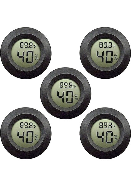 Jaerbee 5-Pack Higrometre Termometre Dijital LCD Monitör Nem Ölçer Ölçer Nemlendiriciler Nem Alma Cihazları Gre (Yurt Dışından)
