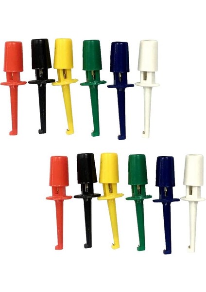 Renkli 12 Parçalı Test Probu Kancası Mini Ic Test Kancası Multimetre Smt Smd Tel Kiti Için Uygun (Yurt Dışından)