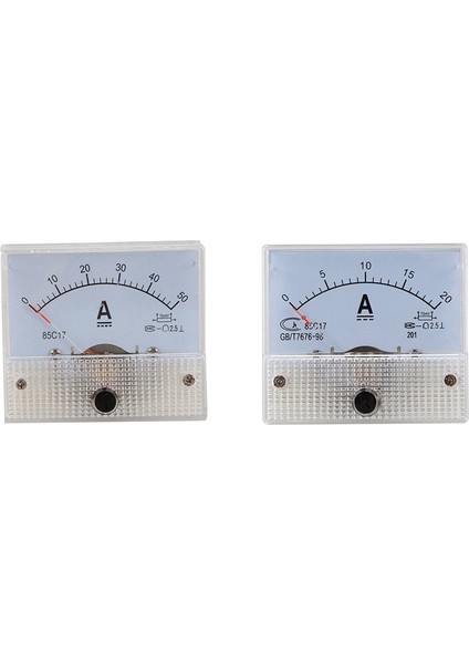 Adet Analog Amp Metre Ampermetre Akım Paneli + 75MV Şönt Direnç, 50A & 20 A (Yurt Dışından)