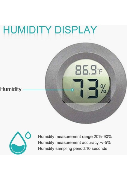 6'lı Paket Mini Higrometre Termometre Iç Mekan Termometre Higrometre Nemlendiriciler Için Dijital LCD Monitör, Bahçe (Yurt Dışından) fiyatları