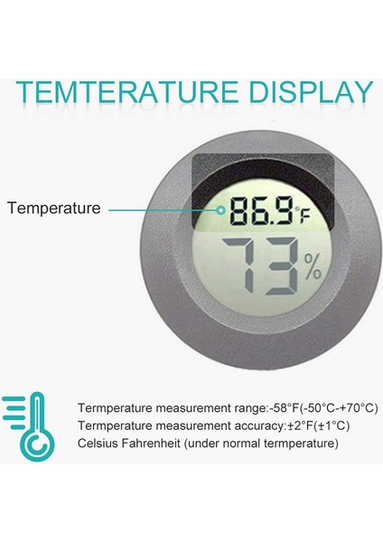 6'lı Paket Mini Higrometre Termometre Iç Mekan Termometre Higrometre Nemlendiriciler Için Dijital LCD Monitör, Bahçe (Yurt Dışından) indirimleri