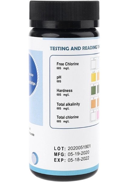 5in1 50 Adet Su Kalitesi Test Şeritleri Ph Klor Sertliği Alkalinite Havuz, Spa, Içme Suyu, Akvaryum 50 Adet/şişe (Yurt Dışından) fırsatları