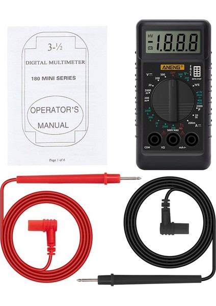 Oumery Aneng DT-182 Dijital Mini Multimetre Dc/ac Gerilim Akım Ölçer Cep Voltmetre Diyot Triode Tester Multitester (Yurt Dışından)