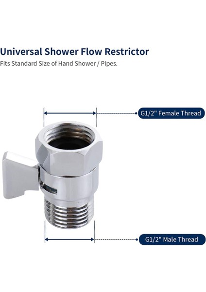 Ncanruı Su Akış Kontrolü Kapatma Vanası, El Duş Başlığı ve Bide Püskürtücü Için Pirinç Ayarlanabilir Su Basınç Regülatörü (Yurt Dışından)