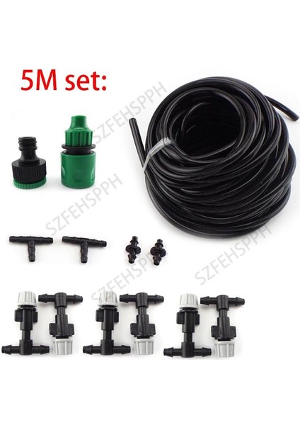 5 M Otomatik Bahçe Sulama Sistemi 4/7mm Tüp Bahçe Damla Sulama Misting Soğutma Suyu Boru Bağlantıları Sprey F (Yurt Dışından) fiyatları