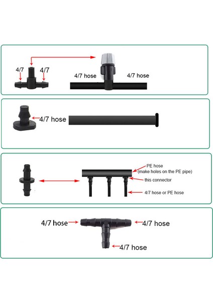 5 M Otomatik Bahçe Sulama Sistemi 4/7mm Tüp Bahçe Damla Sulama Misting Soğutma Suyu Boru Bağlantıları Sprey F (Yurt Dışından) indirimleri