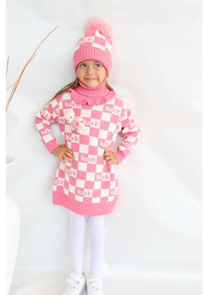 Triko,kazak,bere,boyunluk,kışlık,elbise,kız Çocuk,takım