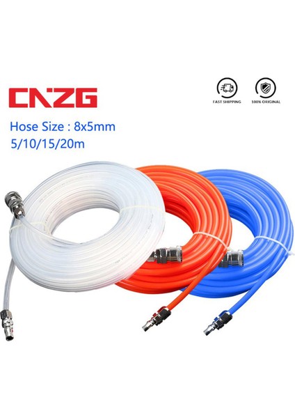 Hava Kompresörü Basınç Hortumu Borusu Konnektörlü PP20 SP20 8*5mm Od 8mm Id 5mm (Yurt Dışından)
