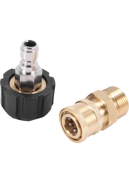 2x Basınçlı Yıkama Adaptörü Seti M22 - 1/4 Inç Hızlı Bağlantı Kiti, M22 14MM - 1/4 Inç Hızlı Bağlantı Kiti (Yurt Dışından)