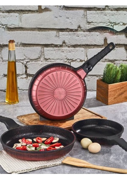 3 Parça Döküm Tava Seti Dn 20001