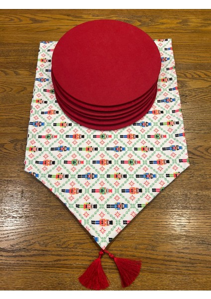 Tuğçe Demir Home Design Küçük Kurşun Asker Desen Runner Supla Set