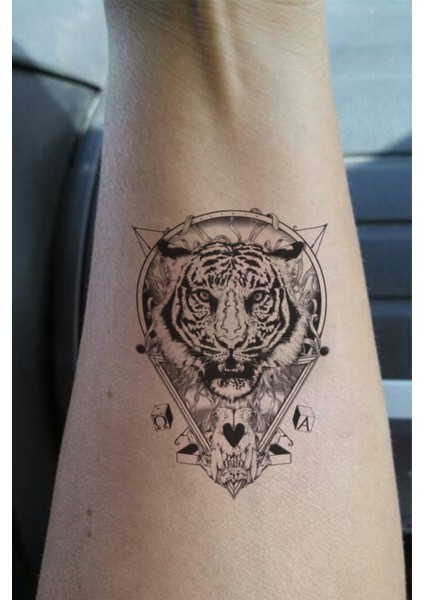 Lynx Geometrik Kaplan Unisex Tattoo Dövme