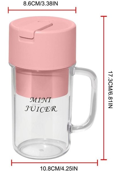 Pembe Seyahat Meyve Sıkacağı Bardağı Mini Seyahat Meyve Sıkacağı Blender Şarj Edilebilir Meyve Sıkacağı Bardağı Meyve Mikser Makinesi Meyve Mikser Makinesi Portakal Limon (Yurt Dışından)