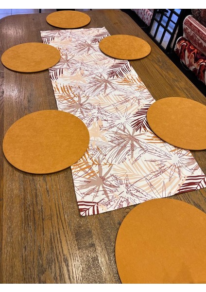 Tuğçe Demir Home Design Dal Desen Runner Supla Set