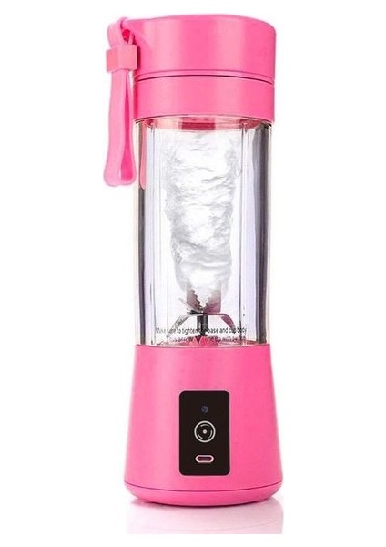 Pembe Mini Taşınabilir Blender Milkshake Bardak USB Şarj Edilebilir 6 Bıçaklı Mini Meyve Suyu Karıştırıcı Sarsıntı Al Meyve Suyu Bardağı (Yurt Dışından)