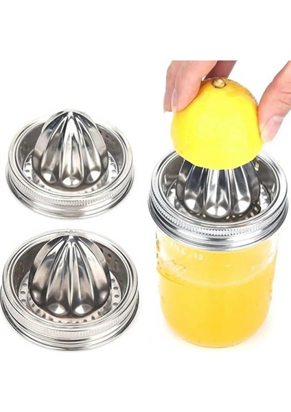 Gümüş Sıkacağı Kapak Vidalı Kapak Sıkacağı Taşınabilir Paslanmaz Çelik Meyve Sıkacağı Portakal Meyve Için Geniş Ağızlı Kavanoz Vida Kapaklı Delikli Mutfak Alet (Yurt Dışından)