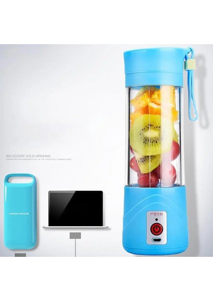 Yeşil 400 ml Taşınabilir USB Elektrikli Meyve Sıkacağı Smoothie Maker Blender Sıkacağı Şişe Suyu Makinesi (Yurt Dışından)