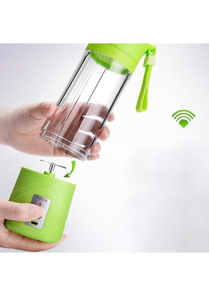 Yeşil 400 ml Taşınabilir USB Elektrikli Meyve Sıkacağı Smoothie Maker Blender Sıkacağı Şişe Suyu Makinesi (Yurt Dışından)